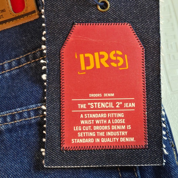 NWT Droors Denim The "Stencil 2" Button Fly Jean Men's Size 28x30 - Picture 3 of 4